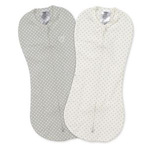Obrazek SM56156 Otulacz/Kokon BIALO-SZARY  0-2M 2szt